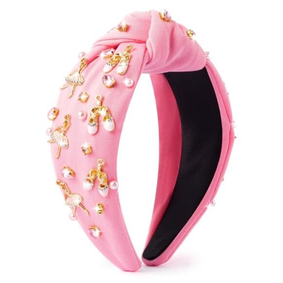 Accessories - Jeweled Knotted Headband Pink Ballet